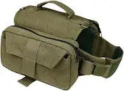 Ｂｅｓｇａ Dog Backpack Canvas Pet Backpack Dog Pack Lightweight with D-Rings Dog Saddle Bag Portable for Hiking Training Outdoor Pets