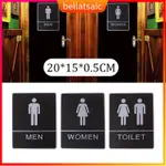 REMOVABLE TOILET SIGN ACRYLIC EMBOSSED TOILET SIGN WALL STIC