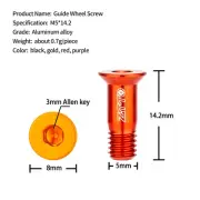 Bicycle Screws Aluminum Alloy About 0.7g/pcs Corrosion Resistance Brand New