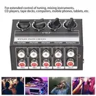 CX400 4 Channel Passive Mixer Portable Professional Stereo Mini Mixer for Record