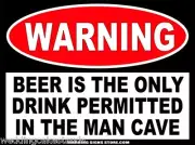 Funny Beer and Man Cave Sticker 6" wide Door Decal 2pack WS239