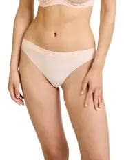[Sans Complexe] Aurore High Cut Hipster Tanga Brief with Lace in Pink Blush