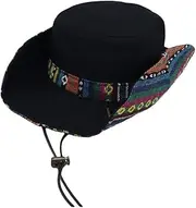 [WITHMOONS] Mens Wide Brim Boonie Bush Hat Aztec Pattern Outdoor Fishing Bucket Hat KR81416