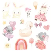 Pillar 6cm x 200cm Bunnies Kids Window & Wall Decals