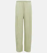 [Vince] Vince Wide-leg satin pants AU 14 green