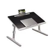 SOGA 60x40cm Black Small Foldable Laptop Bed Table
