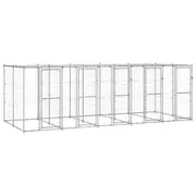 Andala Pets Outdoor Dog Kennel Galvanised Steel with Roof 12.1 m