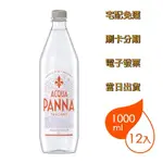 【宅配免運】🇮🇹義大利 PANNA 普娜｜天然礦泉水 1000ML（PET瓶．12入／箱）礦泉水 水 FIJI 斐濟