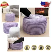 Versatile 20” Round Pouf Ottoman with High-Density Foam - Perfect Foot Rest