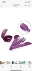 Tupperware Cutlery Set - With Cover - Purple - Brand New