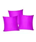 3 x Plain Satin 39x39 Light Purple Cushion Cover / Pillow Cases /Sofa Décor