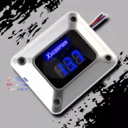 3 Digit Blue LED Readout 12v Digital Voltmeter Silver Car Marine Audio Video USA