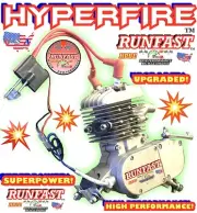 80cc 2 Stroke Gas Bike Engine Motor ONLY FOR Motorized Bicycle Silver High Power