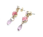 Mariana Earrings Sassy Dangling Pinks & Purples Swarovski Crystals My Treasur...