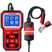 KONNWEI KW681 OBD2 Scanner 6V 12V Car Battery Tester, 2 in 1 Car Diagnostic S...
