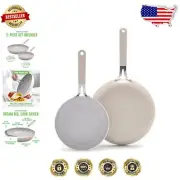 Dream 8" & 10" Nonstick Ceramic Frying Pans - PFAS-Free, Versatile Cooking Set