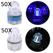 50X White 50X BLUE LED Fishing Light Deep Drop Underwater Squid Bait Lure Lamps