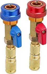 R134A Valve Core Quick Remover Installer, AC High & Low Pressure Valve Core Remover Tools Kit, 2Pcs