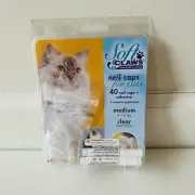Soft Claws Nail Caps for Cats Clear Size Medium 40