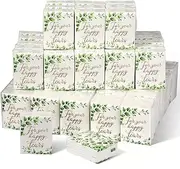 100 Packs Eucalyptus Pocket Tissue 4 Ply Greenery Travel Size Tissue Eucalyptus Facial Tissue for Wedding Anniversary Party Supplies Decorative Green Leave Hand Towel Bathroom Travel Supplies