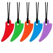 Chew Necklaces for Sensory Kids, Silicone Sensory Chewable Necklace Saber Tooth