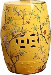 Flower and Bird Ceramic Drum Stool，Garden Decorative Stool, Suitable for Garden, Patio, Lawn,Home Indoor & Outdoor