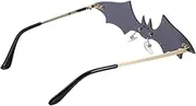 [WOFASHPURET] Bat Glasses Sunglass Goth Novelty Funny Weird Rave Cosplay Glasses Prism Retro Classic Goggles Rimless Eye Glasses Sun Glasses Eyeglasses Party Bat Eyewear