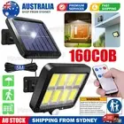 Solar LED Motion Sensor Security Flood Light Wall Lamp Garage Garden Yard 160COB