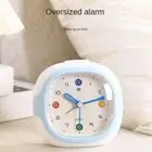 Plastic Silent Alarm Clock with Night Light Cartoon Time Clocks Children