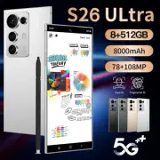S26 Ultra Android Smartphone 6.8" Dual SIM Unlocked 5G Mobile Phones 8GB+512GB