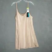 Vanity Fair Slip Dress SZ 18" 38/44 Shimmer Gold Nylon Spandex Lingerie Nightie