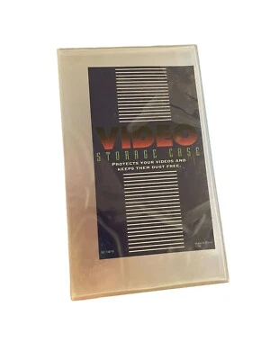 NEW SEALED VINTAGE Video Stereo Cassette Storage Cases Clear Pack Entertainment