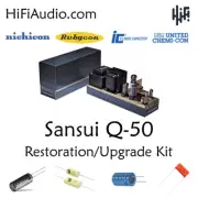 SANSUI Q-50 amplifier rebuild restoration Capacitor Kit fix repair instructions