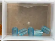 LEGO Parts - Trans-Light Blue Brick, Round 1 x 1 Open Stud - No 3062b - QTY 5