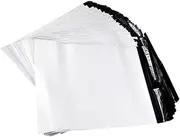 HYTROVE 100Pcs Thickened White Postal Mailing Envelopes Bags for Secure Shipping Goods from Damage for Business and Personal Use