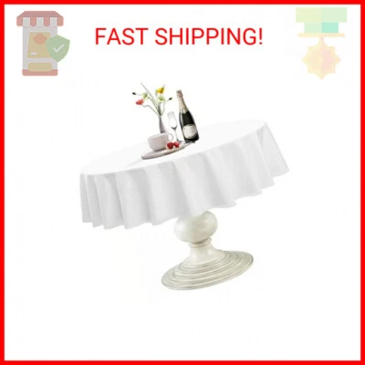 Softalker Round Tablecloth, Waterproof & Stain Resistant Table Cloth Wrinkle Fre