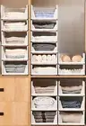 Folding Storage Rack Basket Wardrobe Clothes Shelf Stackable Toy Books Organizer