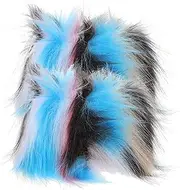 [WOFASHPURET] Fashion Arm Warmers Women 2 Pcs Furry Wrist Cuffs Fuzzy Cuffs Fur Arm Warmer for Women for Cold Days