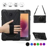MCC Heavy Duty Strap Samsung Galaxy Tab A 8.0 2017 T380 T385 Case Cover [Black]