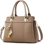 [KEEPOP] Women Purses Satchel Handbags Ladies Designer Top Handle Tote Bag PU Leather Bag
