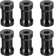 uxcell Camera Spigot Screws Converter 1/4" to 3/8" Female to Female, 6 Pack Tripod Screw Adapter Spigot Stud for Light Stand Hot Shoe Cold Shoe Adapter Ball Head Flash, Black