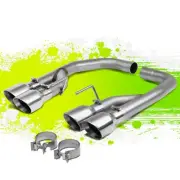 4"OD Quad Rolled Muffler Tip Axle-Back Exhaust System for Mustang 5.0L 18-20