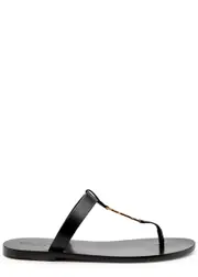 Saint Laurent Pepe 05 Leather Flip Flops - Black - 40 (IT40 / UK6) 40 (IT40 / UK6)