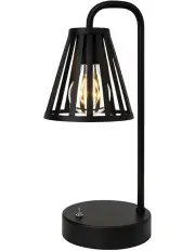 [BR Home] Modern Metal Cone Style LED Lantern Table Desk Lamp in Black