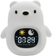 Home.X 3-In-1 Silicone Night Light White Noise Soother & Clock Learner Traine...