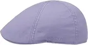 [Stetson] Texas Cotton Flat Cap with UV Protection 40+ - Peaked Cap Made of Cotton - Plain Hat Spring/Summer