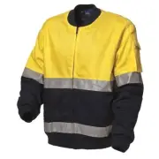WS Workwear Kiandra Jacket W/ Reflective Tape Yellow/Navy, 3XL
