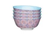 4x Mikasa Does it All Dining Tableware Glazed Bowl 15.7cm - Mosaic