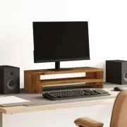 vidaXL Monitor Stand Old Wood 21.3x8.7x5.9" Engineered Wood
