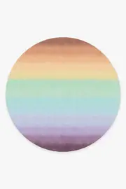 245' Round | Machine Washable Runner Rug | Kid & Pet Friendly | Indoor Rug | Spectrum Rainbow Flatwoven Rug | Ruggable